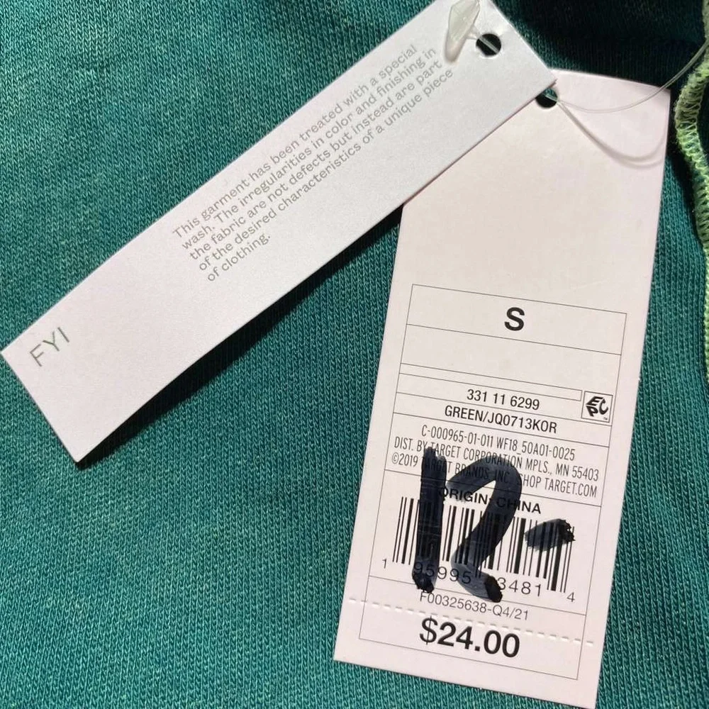 Wild Fable Unisex Seamed Hooded Sweatshirt Relaxed Fit Size Small Green - Picture 5 of 10